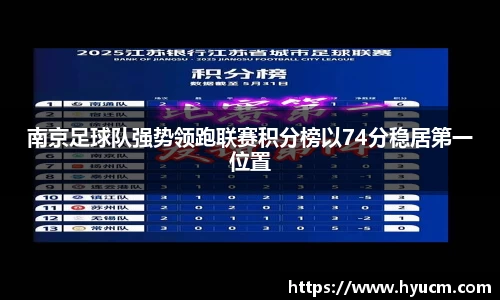 南京足球队强势领跑联赛积分榜以74分稳居第一位置